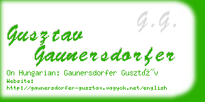gusztav gaunersdorfer business card